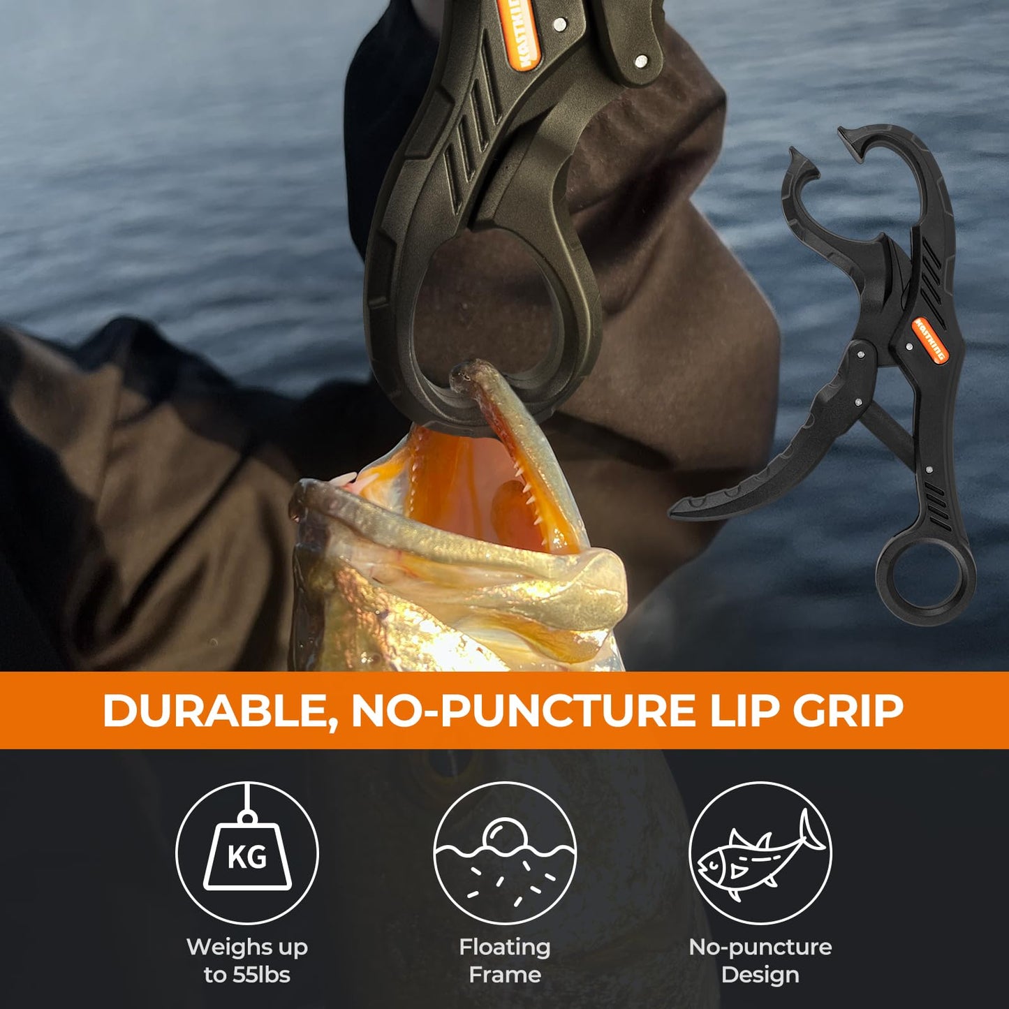 Drift Fishing Shop KastKing SteelStream 6pc Fishing Tool Kit – Corrosion-Resistant Pliers, Knife, Gripper & More