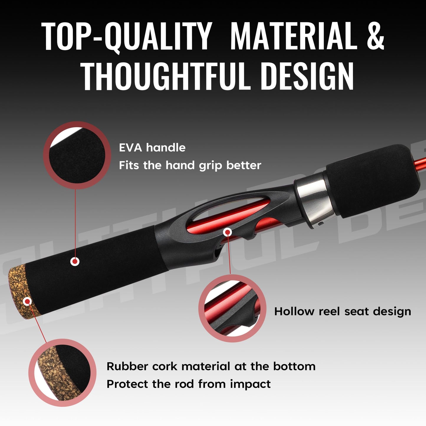 Drift Fishing Shop WIDDEN Ice Fishing Rod & Reel Combo – 27" Medium Light Pole with Line and Lures for Trout, Bass & Walleye