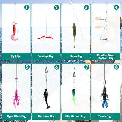 Drift Fishing Shop FONMANG 126Pcs Fishing Lures Kit – Tackle Box with VIBs, Frogs, Minnows, Soft Baits, Hooks & More for Bass, Walleye & Trout