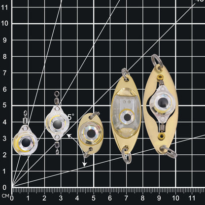 Drift Fishing Shop DUNKTEAM LED Underwater Fishing Lures – 5PCS Lighted Bait Flasher for Deep Drop Fishing