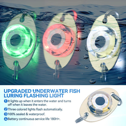 Drift Fishing Shop DUNKTEAM LED Underwater Fishing Lures – 5PCS Lighted Bait Flasher for Deep Drop Fishing