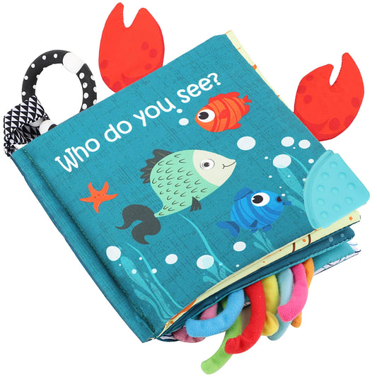 Drift Fishing Shop Fish Baby Books Toys – Touch & Feel Cloth Crinkle Books for Infants (0-18 Months)