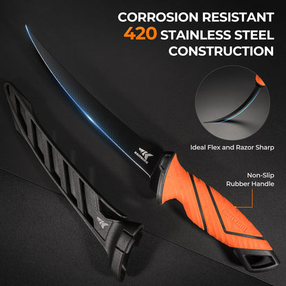 Drift Fishing Shop KastKing SteelStream 6pc Fishing Tool Kit – Corrosion-Resistant Pliers, Knife, Gripper & More